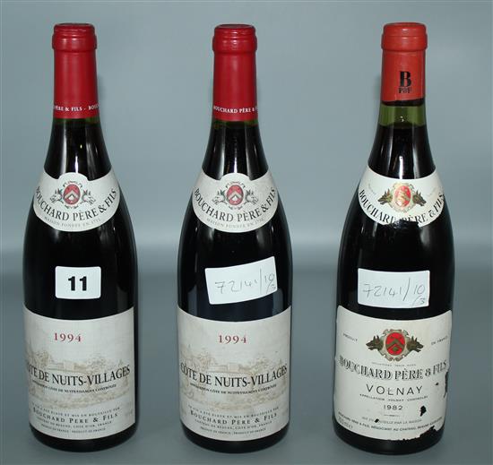 1 Bouchard Pere et Fils Volnay 1982 & 2 Bouchard Pere et Fils Cote de Nuits Villages 1994